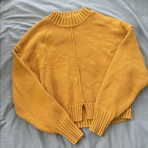 Zara Mustard Knit Sweater